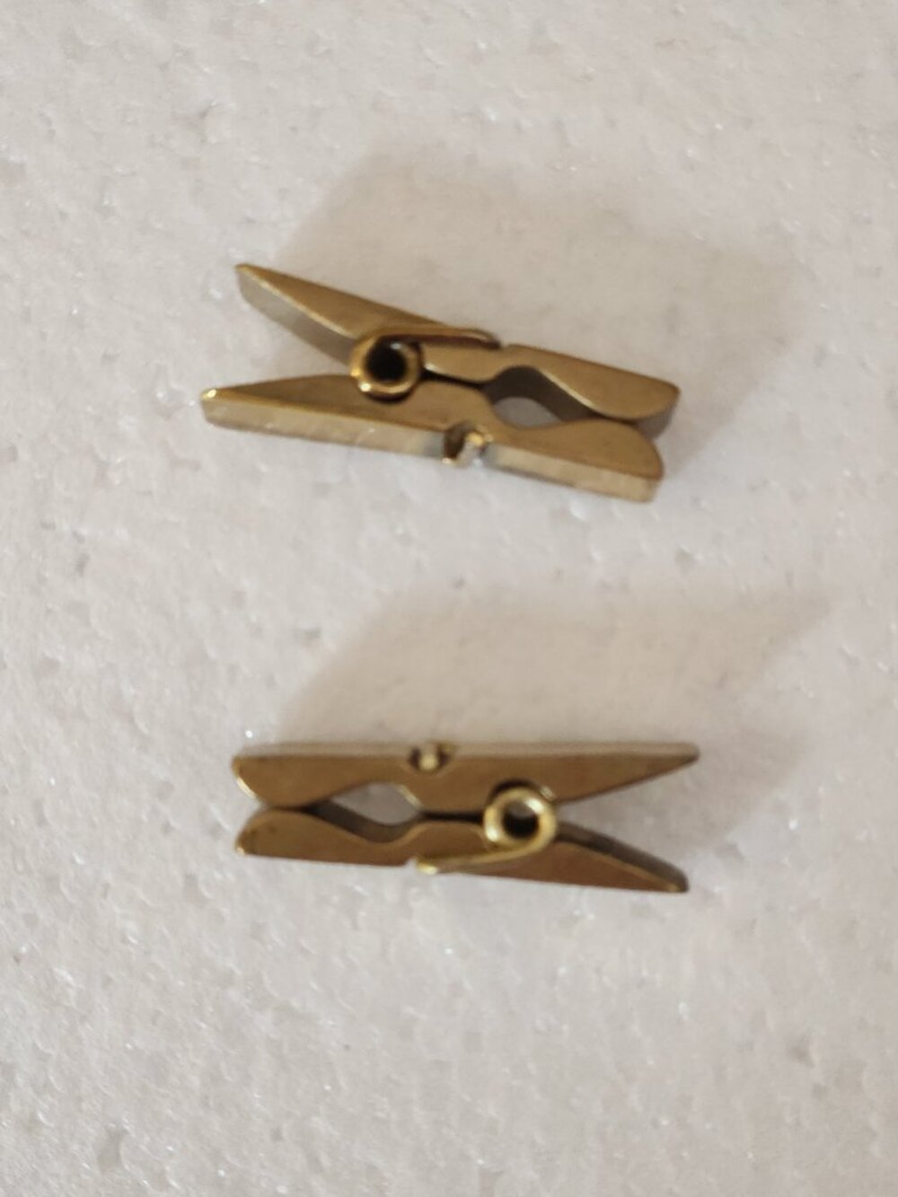 solid brass clothespins (2)